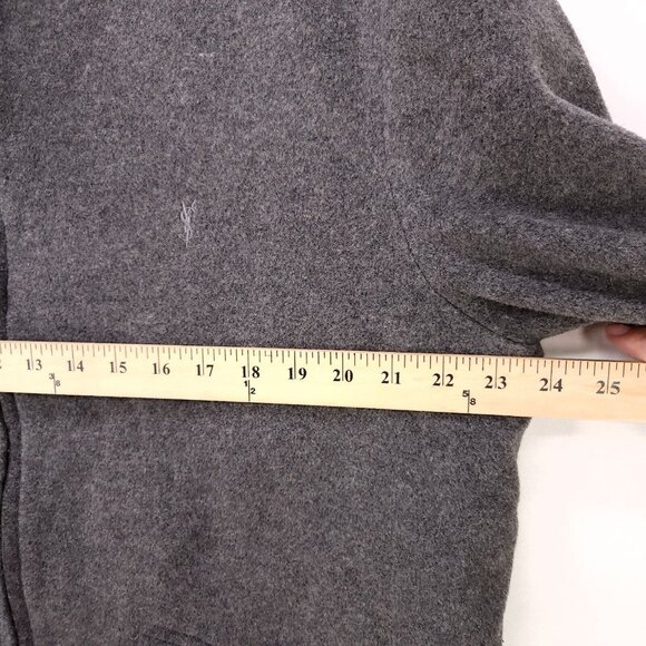 Yves Saint Laurent Wool Jacket Mens Size 54 Gray Full Zip Coat Mock Neck Pockets - Picture 10 of 12